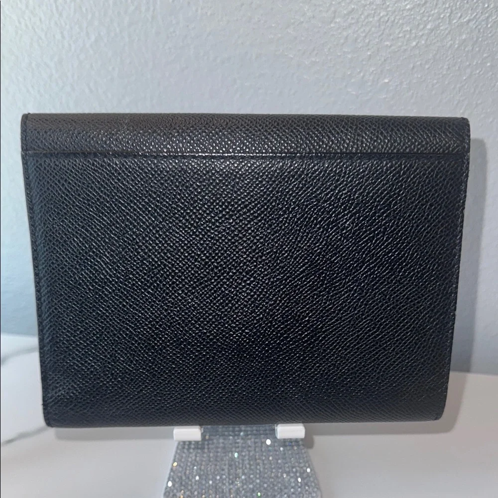 Chanel Black Wallet with Gold Logo